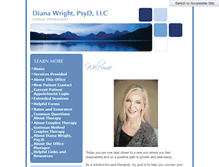 Tablet Screenshot of dianawrighttherapy.com